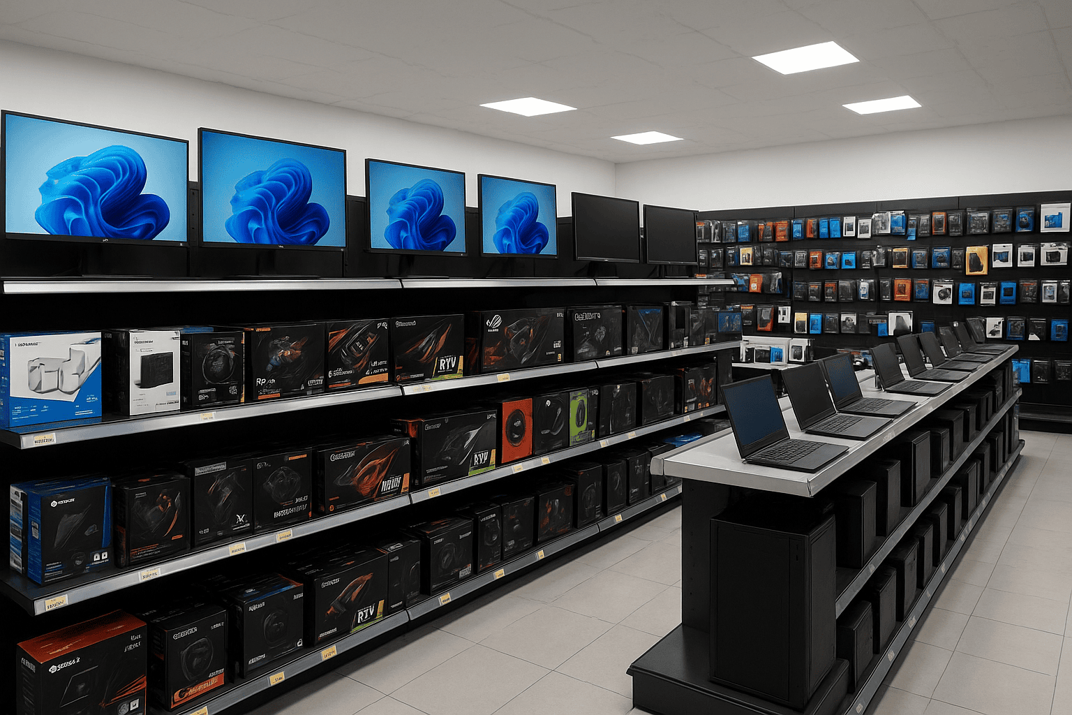 Enterprise network and server infrastructure illustration